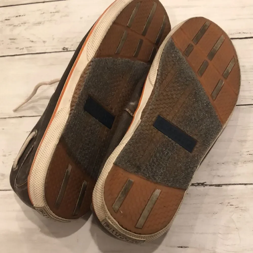 Sperry Halyard Brown Boat Shoes Top Sliders